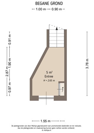 Floorplan - Warmoesstraat 1, 4201 HW Gorinchem